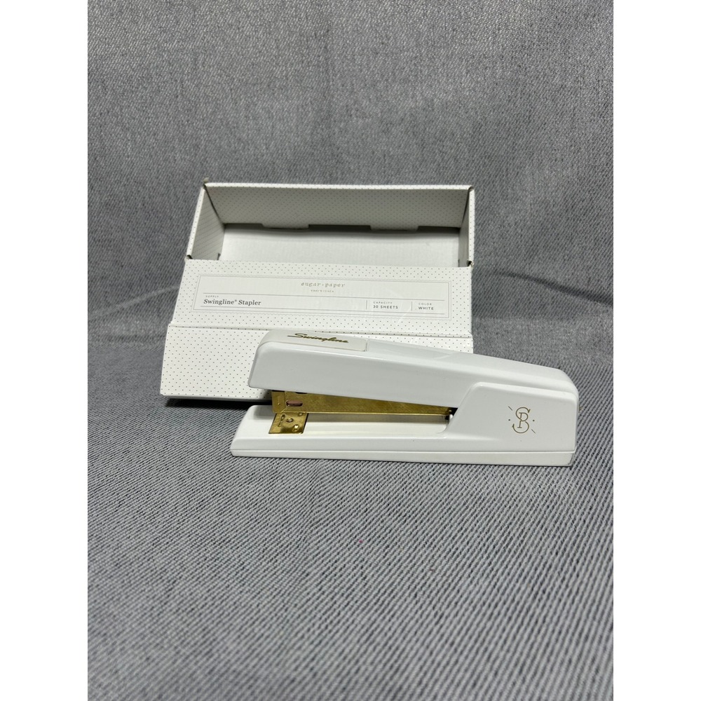 Swingline Stapler Sugar Paper Essentials White Gold 30 Sheet Capacity Office